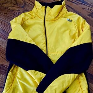 RLX Yellow, Blk Ski Jacket, Warm Winter Snow, Coat, Parka, Puffy, Outerwear. XL